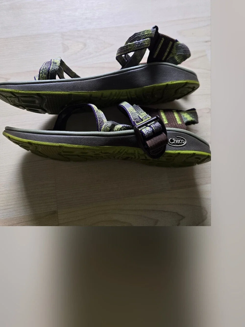 Chaco Vibram Green And Purple Sandals Size 5